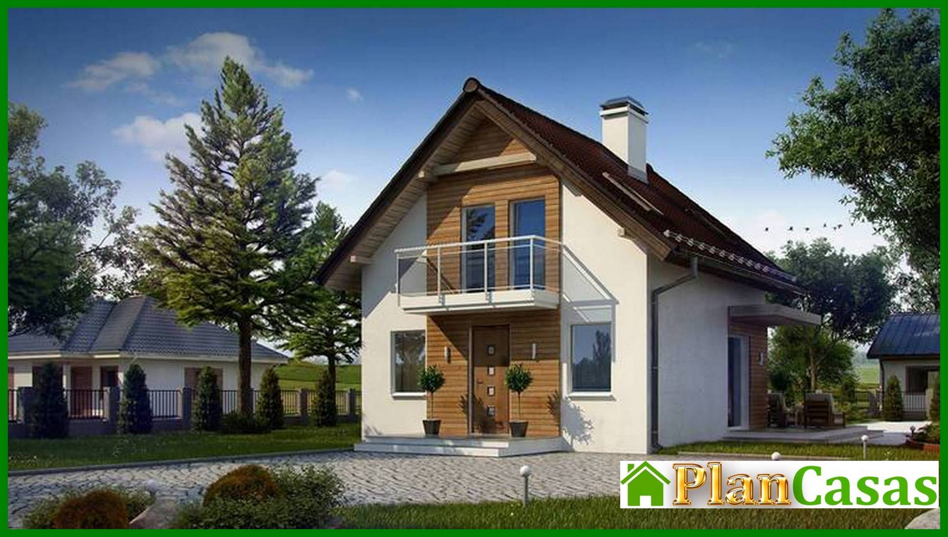 Galería de visualizaciones - Proyecto de una pequeña casa de campo con ático