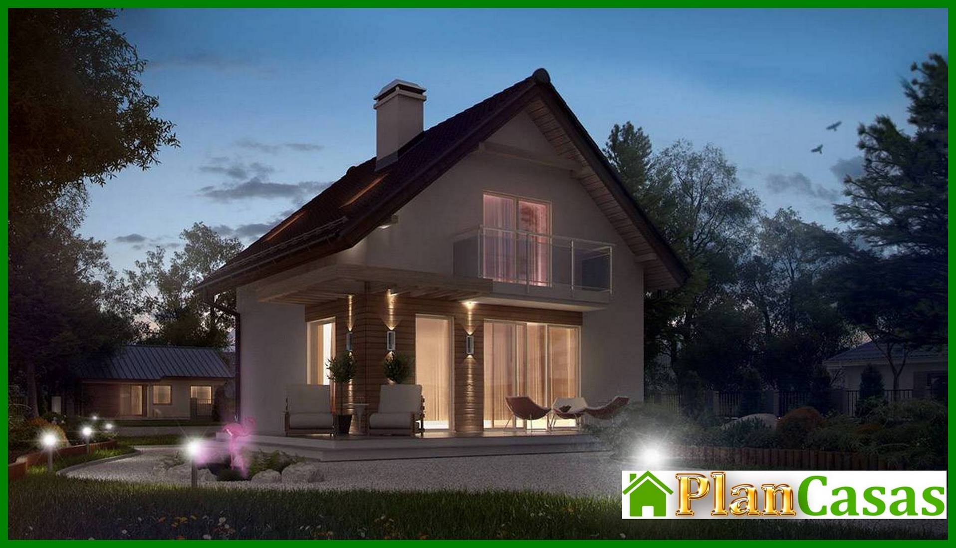 Galería de visualizaciones - Proyecto de una pequeña casa de campo con ático