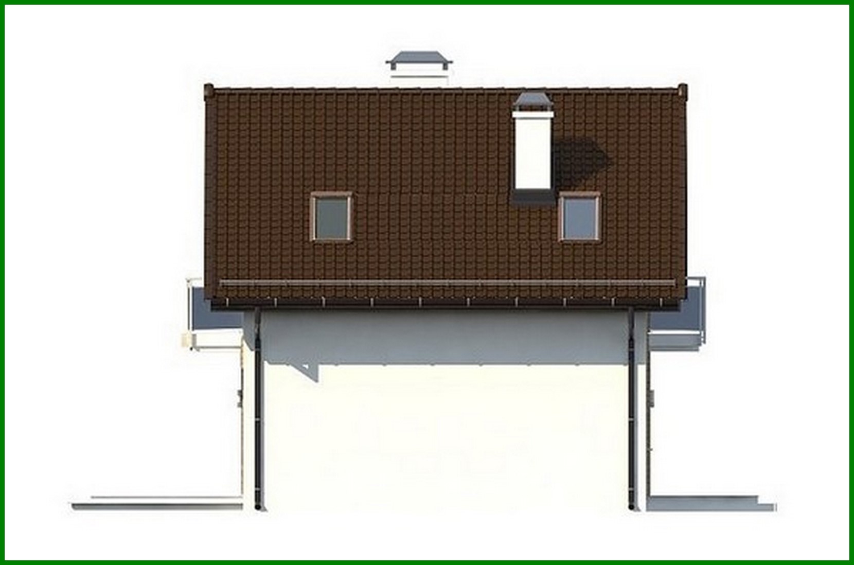 Galería de visualizaciones - Proyecto de una pequeña casa de campo con ático