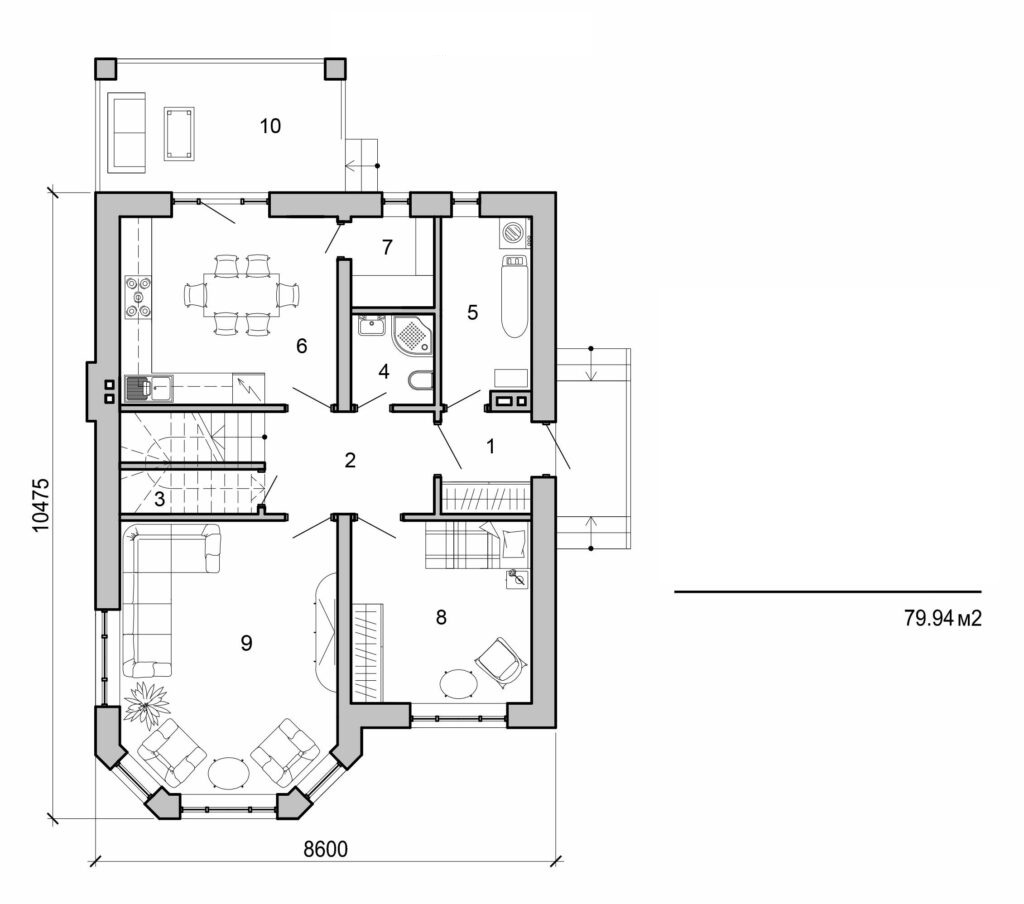 Galería de visualizaciones - Casa de dos plantas