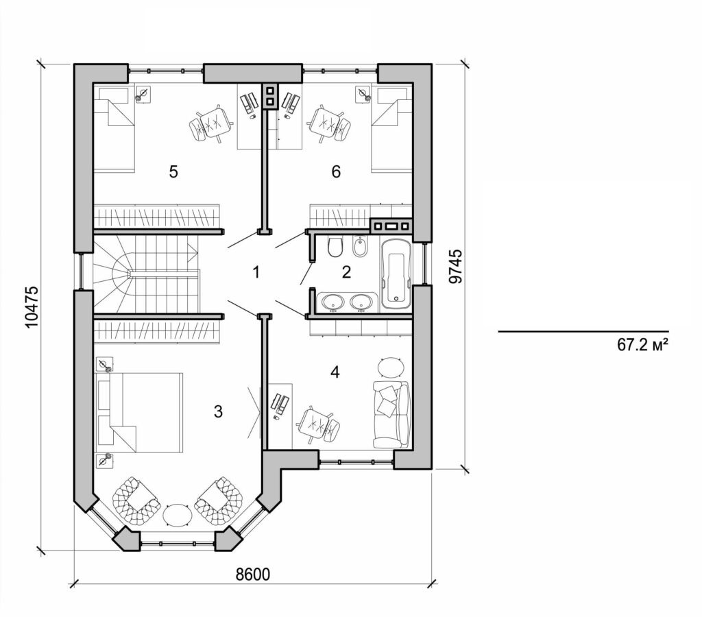 Galería de visualizaciones - Casa de dos plantas