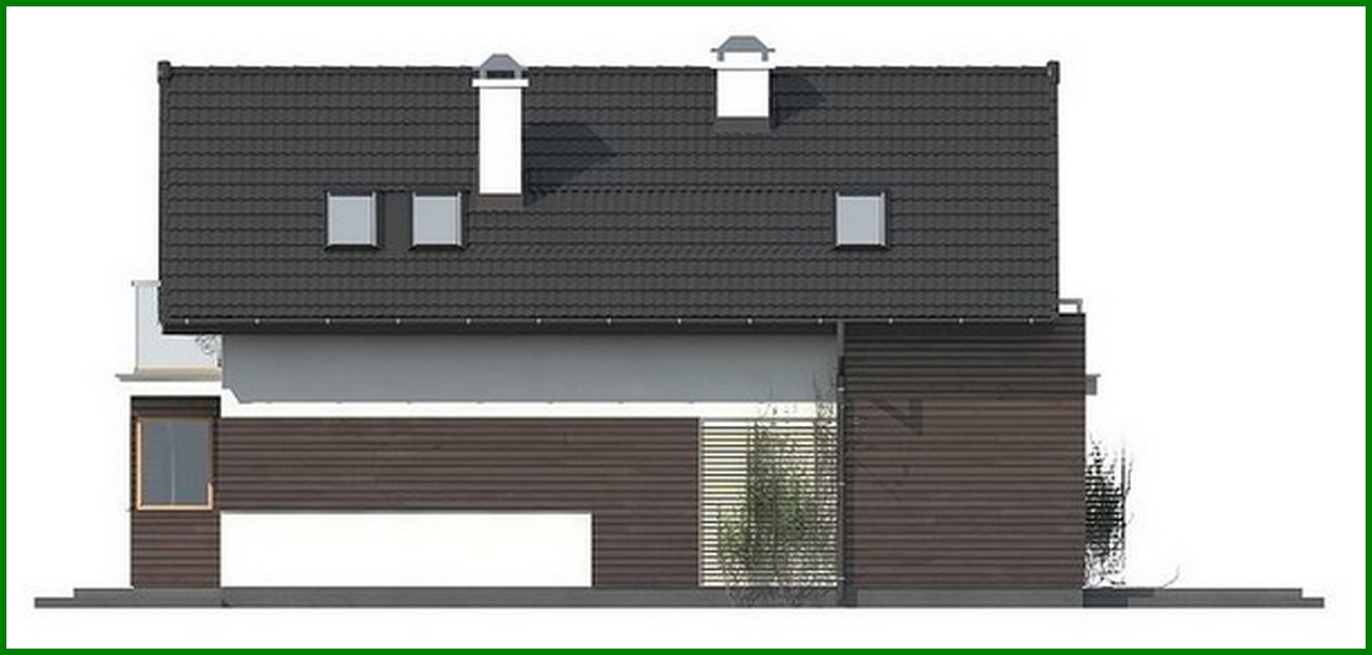 Galería de visualizaciones - Proyecto de casa con ático para un terreno estrecho