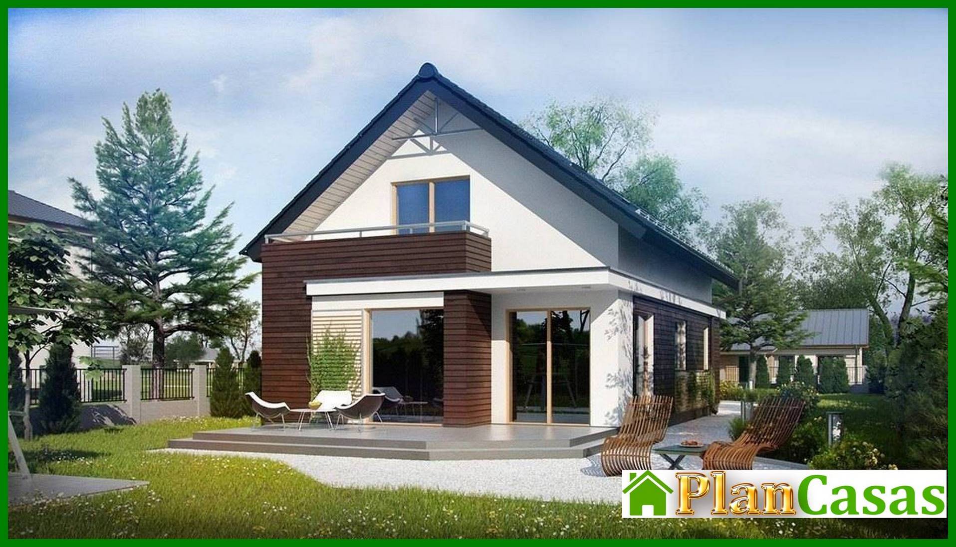 Galería de visualizaciones - Proyecto de casa con ático para un terreno estrecho