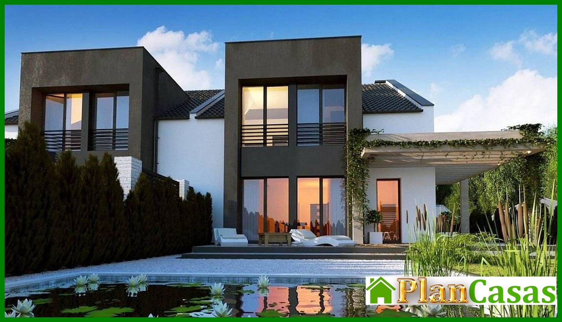 Casa de campo con elementos de cubismo en la arquitectura