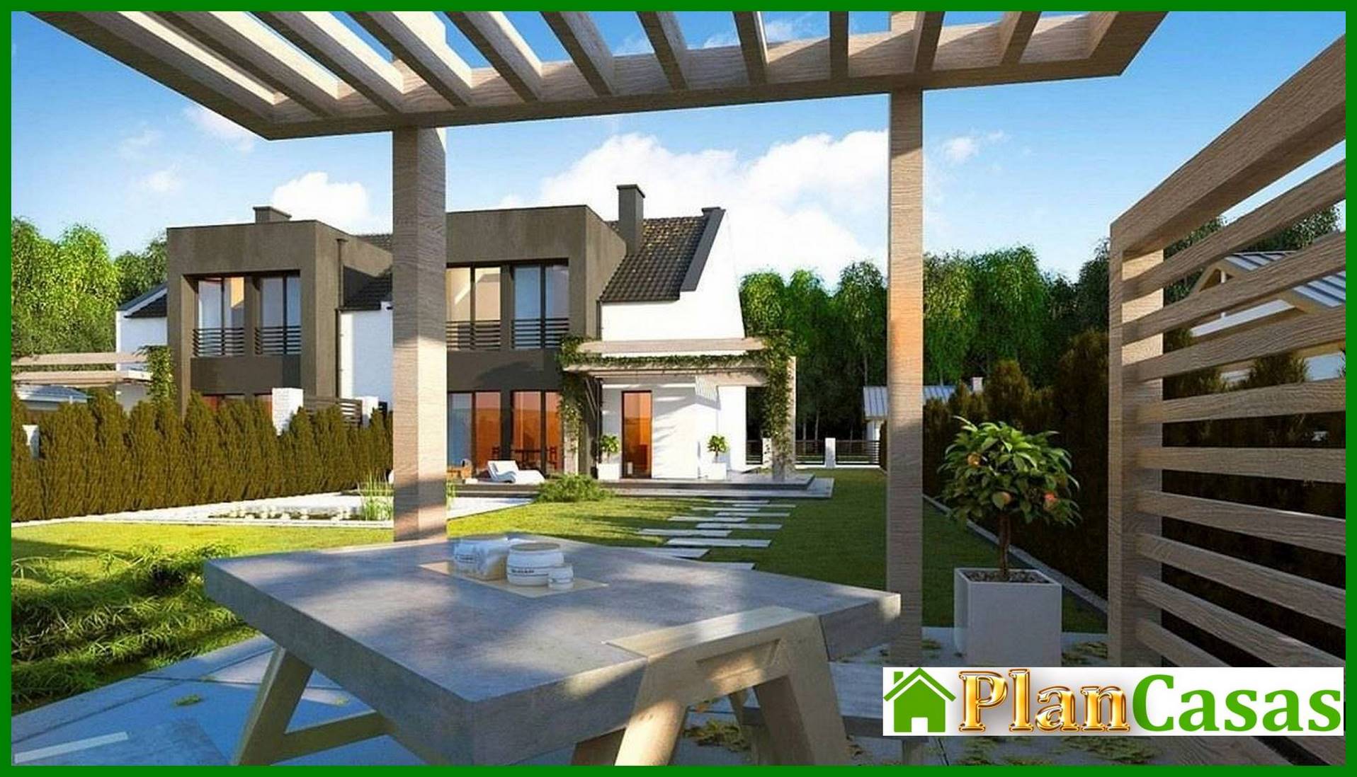 Galería de visualizaciones - Casa de campo con elementos de cubismo en la arquitectura