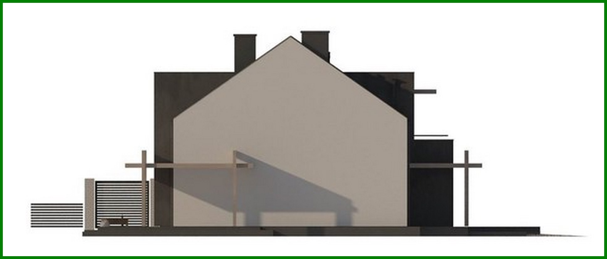 Galería de visualizaciones - Casa de campo con elementos de cubismo en la arquitectura