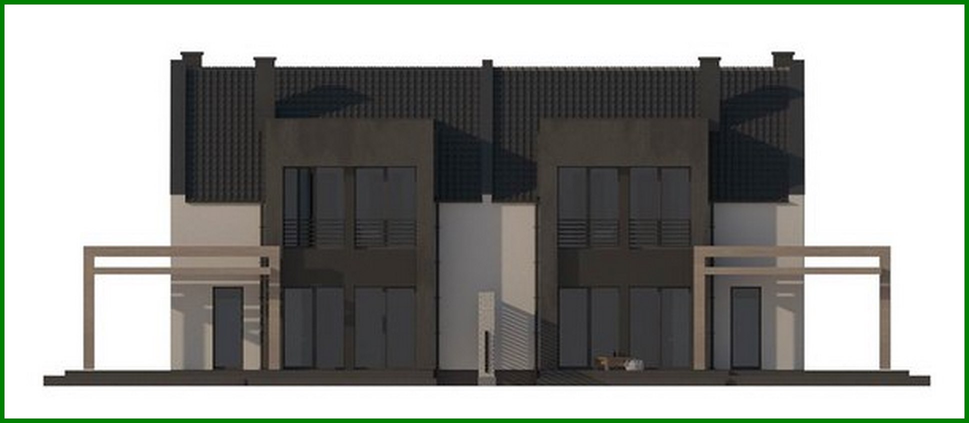 Galería de visualizaciones - Casa de campo con elementos de cubismo en la arquitectura