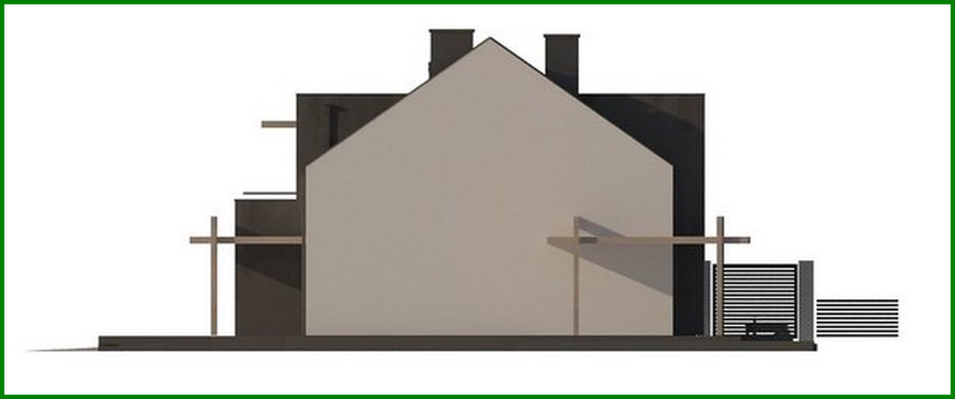 Galería de visualizaciones - Casa de campo con elementos de cubismo en la arquitectura