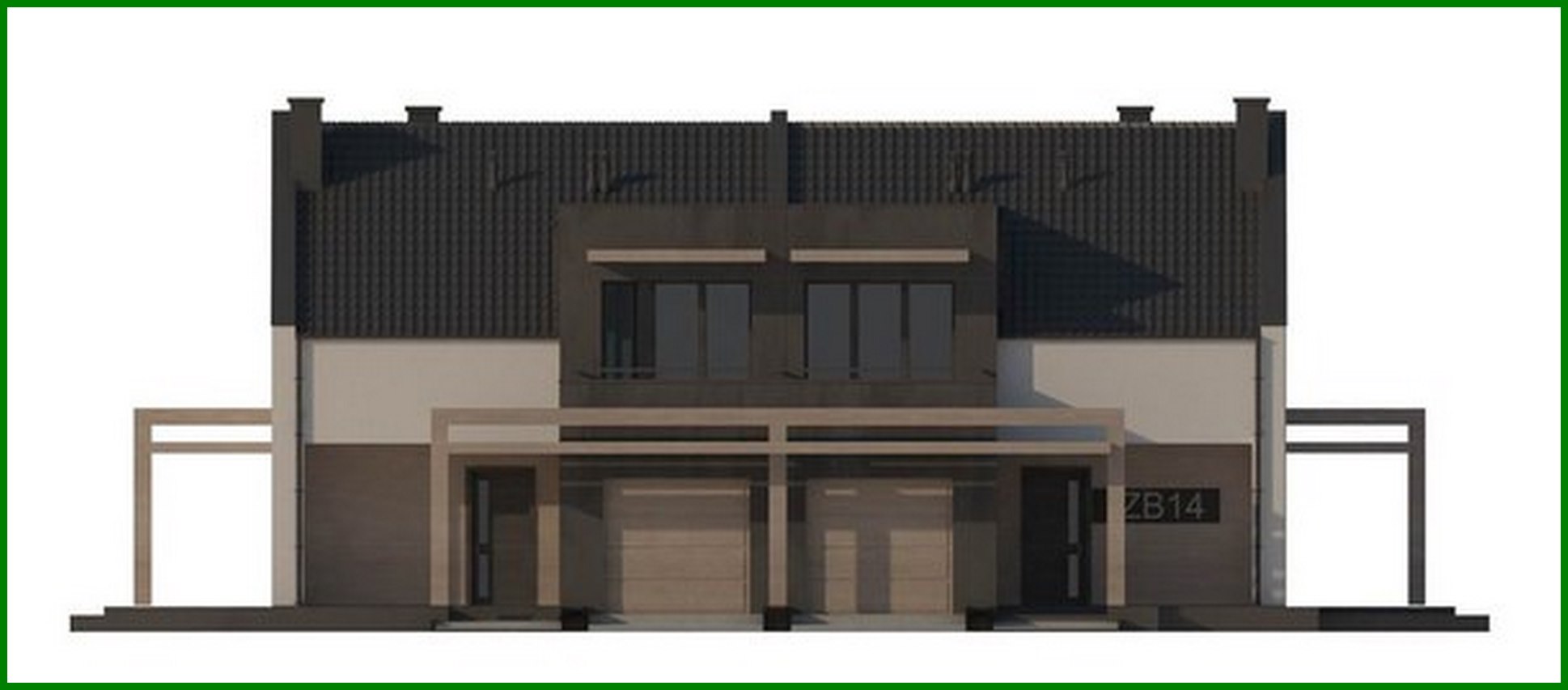 Galería de visualizaciones - Casa de campo con elementos de cubismo en la arquitectura