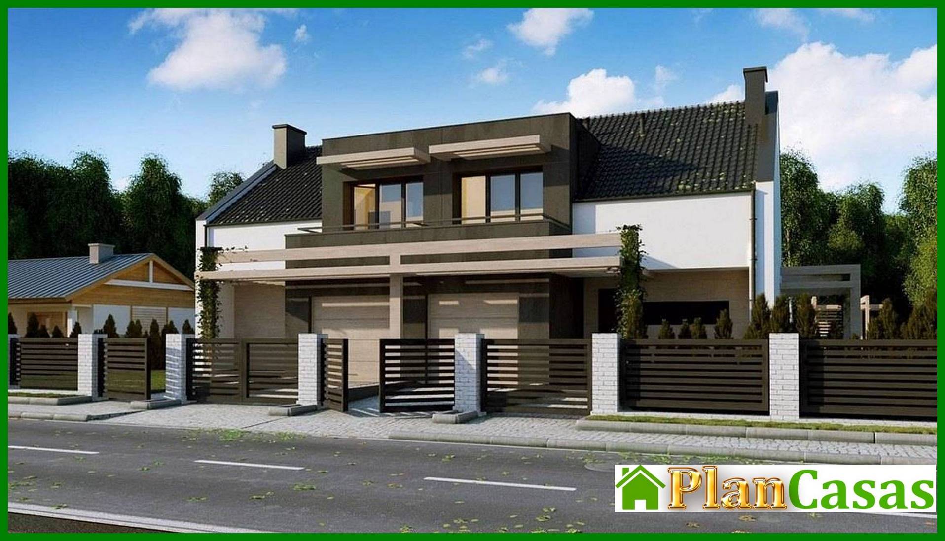 Galería de visualizaciones - Casa de campo con elementos de cubismo en la arquitectura