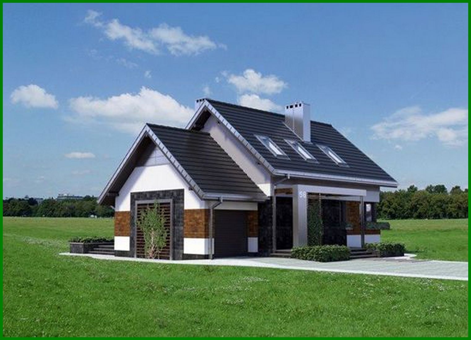 Galería de visualizaciones - Casa con ático, tres dormitorios y garaje