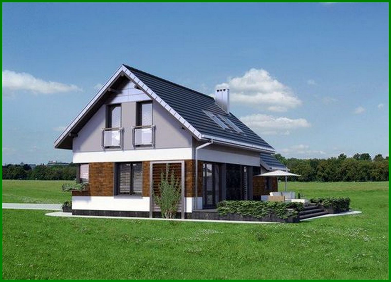 Galería de visualizaciones - Casa con ático, tres dormitorios y garaje