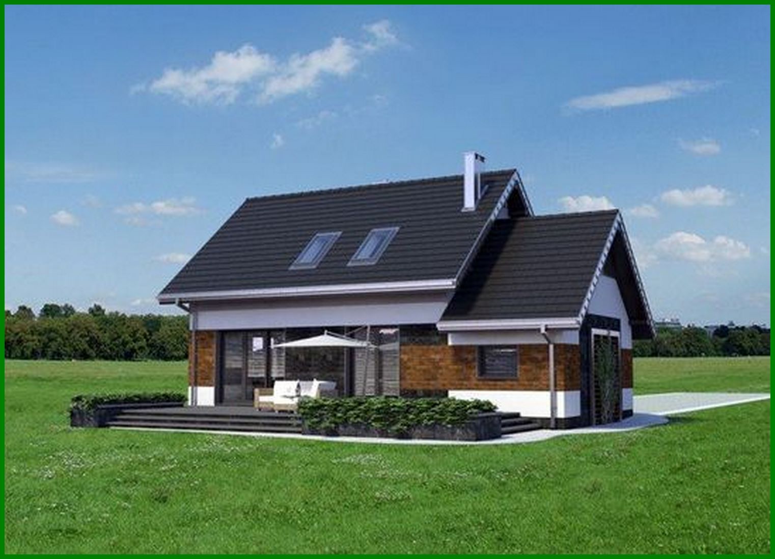 Galería de visualizaciones - Casa con ático, tres dormitorios y garaje