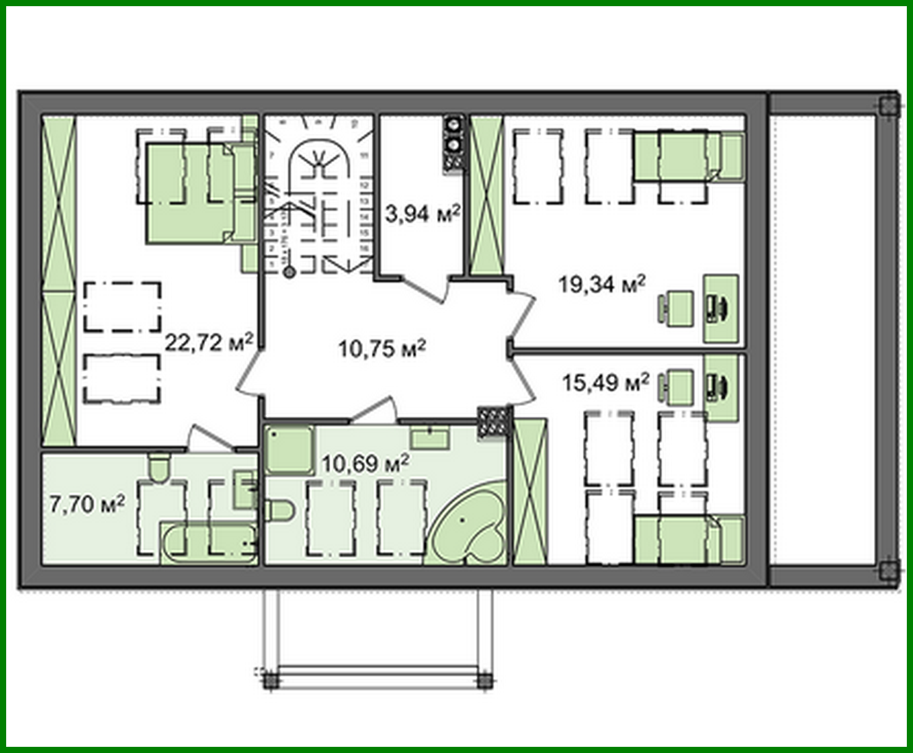 Galería de visualizaciones - Versión del proyecto con una fachada moderna