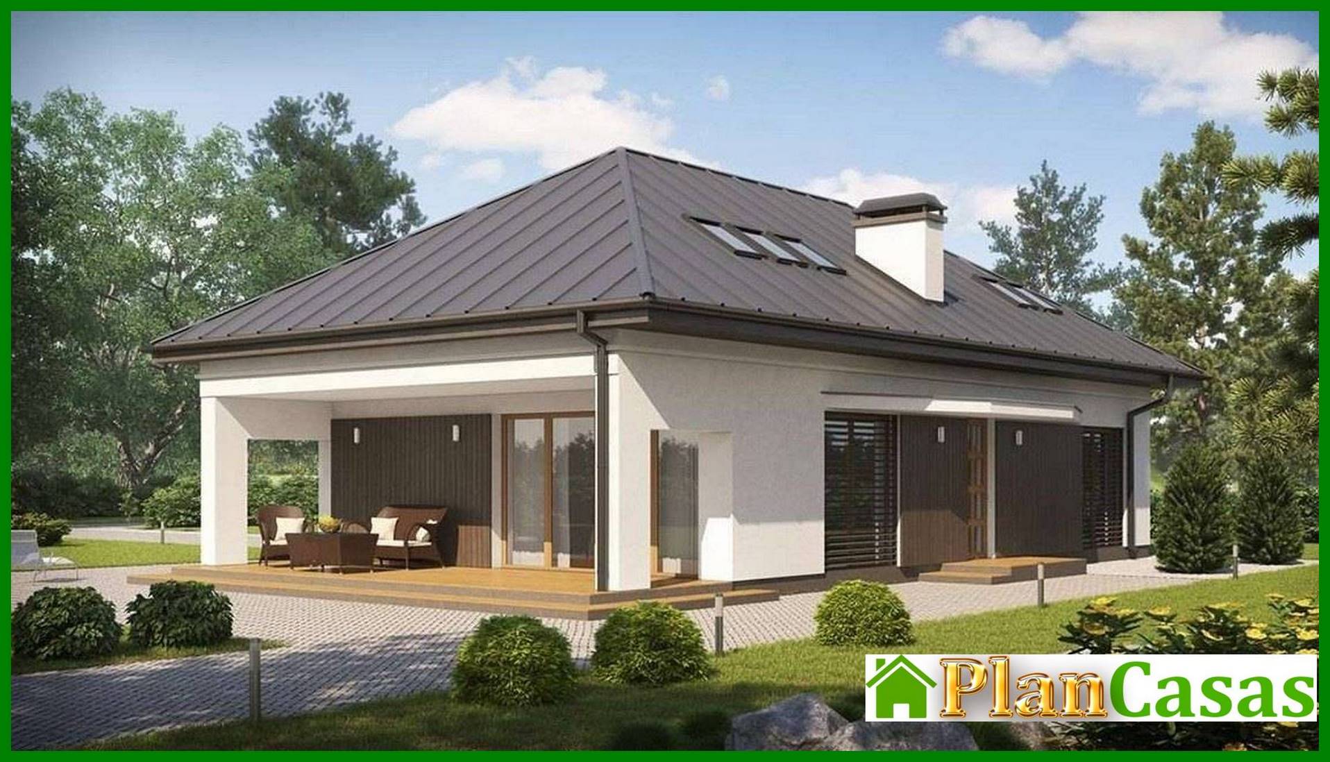 Galería de visualizaciones - Versión del proyecto con una fachada moderna