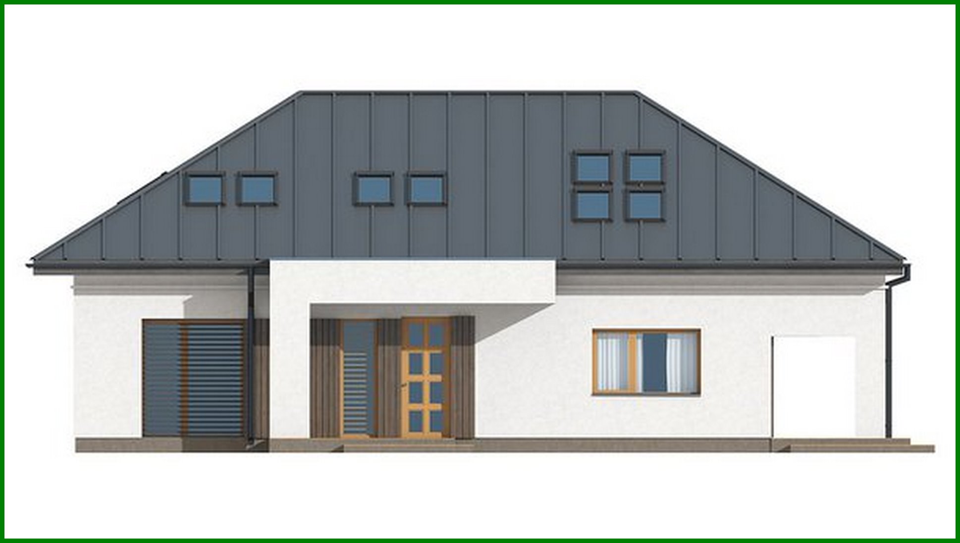 Galería de visualizaciones - Versión del proyecto con una fachada moderna