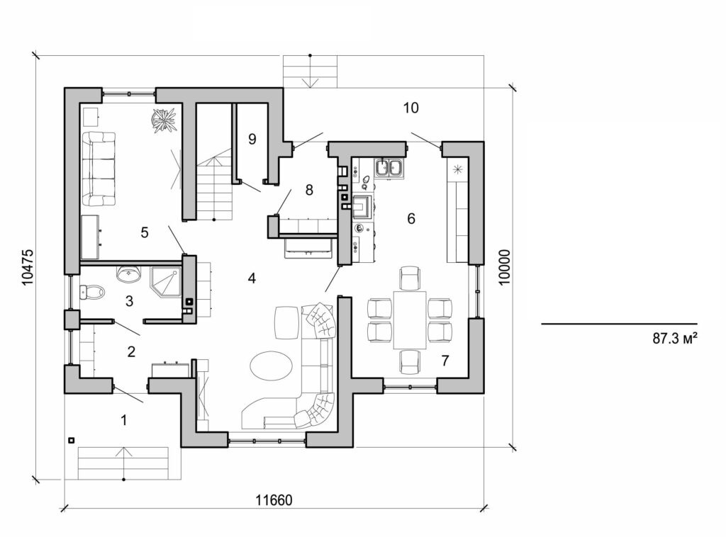 Galería de visualizaciones - Casa de dos plantas