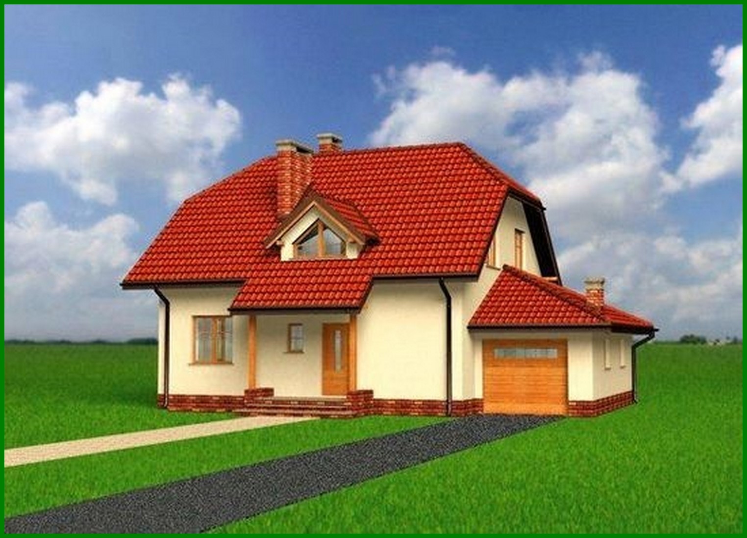 Galería de visualizaciones - Proyecto de una hermosa casa de campo de 200 m²