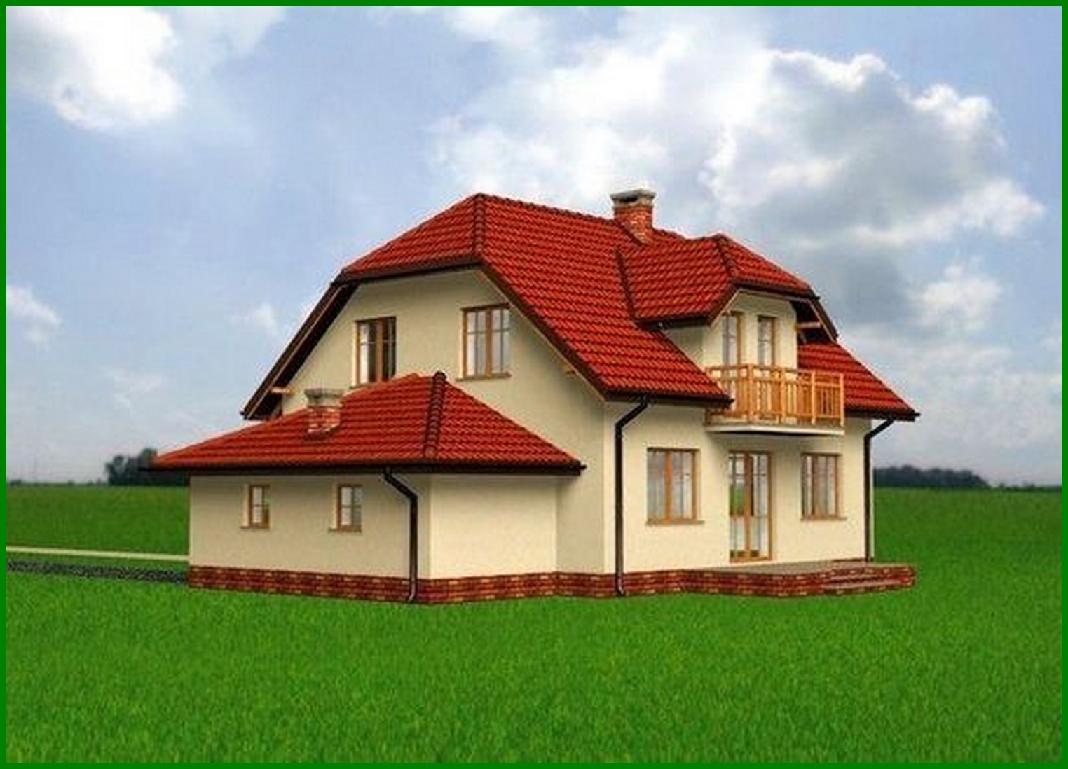 Galería de visualizaciones - Proyecto de una hermosa casa de campo de 200 m²