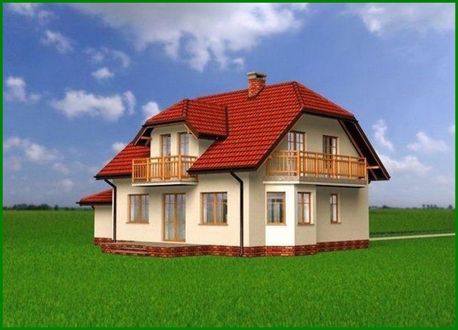 Galería de visualizaciones - Proyecto de una hermosa casa de campo de 200 m²