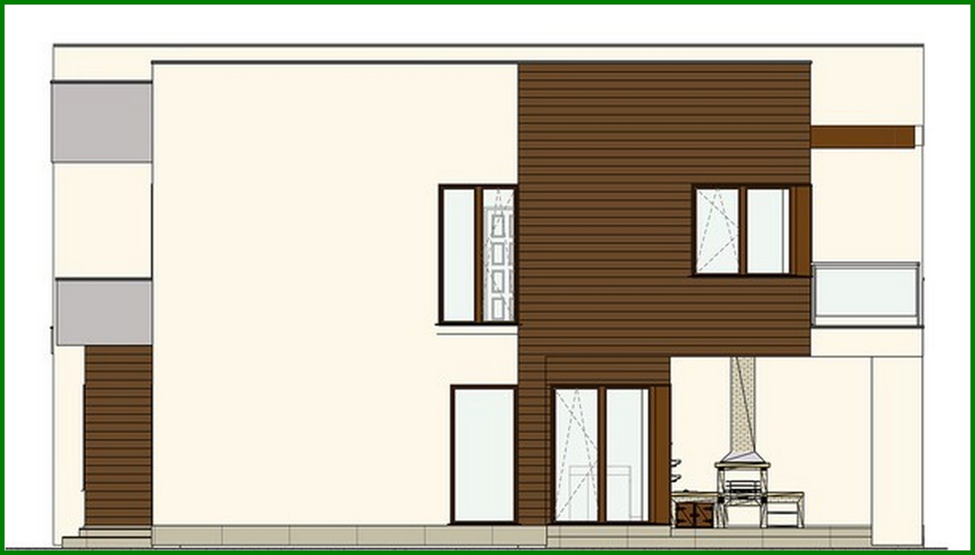 Galería de visualizaciones - Proyecto de un edificio residencial de dos plantas para dos familias