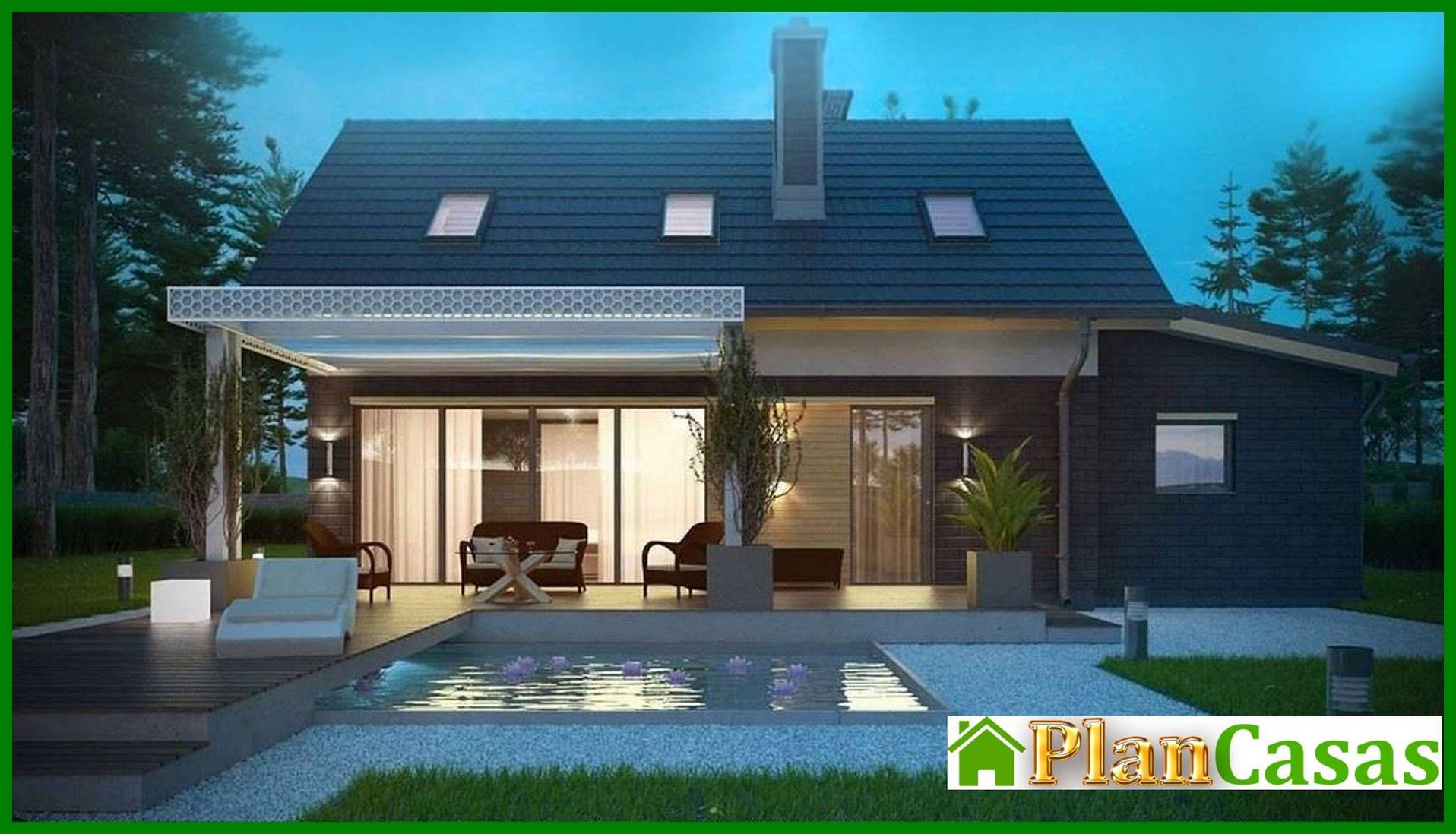 Visualization gallery - A project of a small neat cottage with a garage and an attic