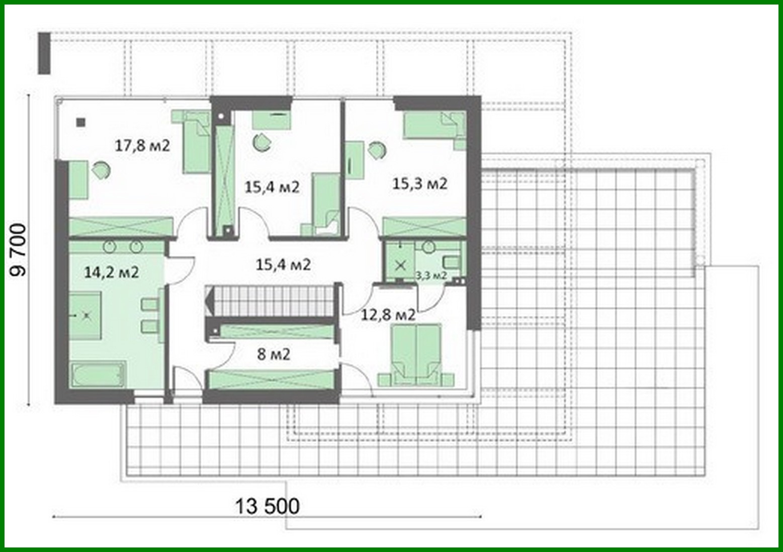 Visualization gallery - Beautiful two-story house with five bedrooms