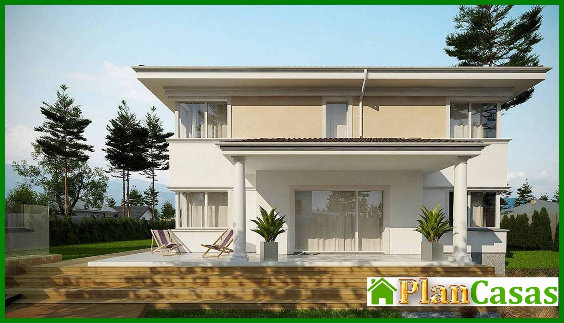 Galería de visualizaciones - Diseño de una villa clásica con sala de billar y sauna