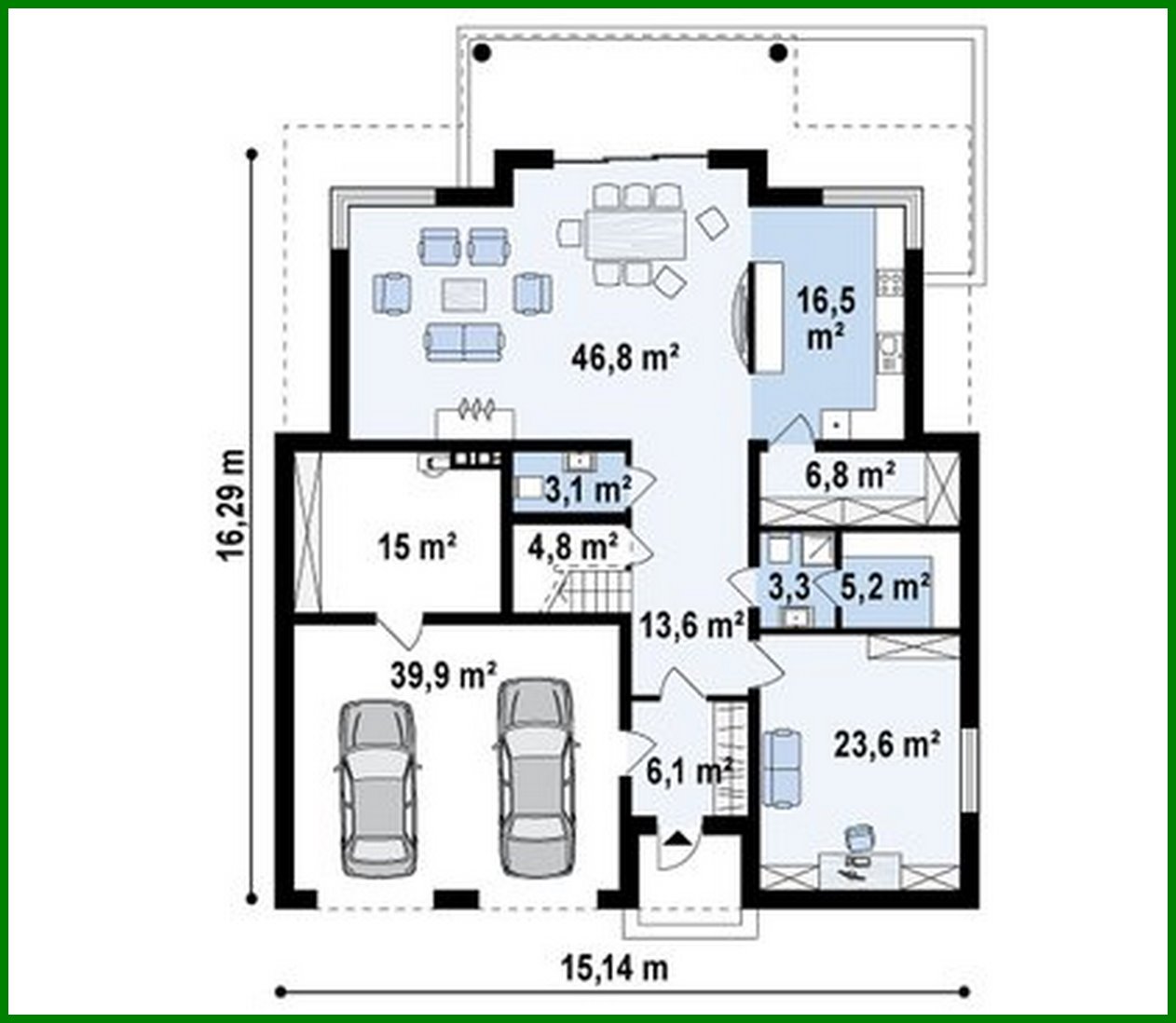Galería de visualizaciones - Diseño de una villa clásica con sala de billar y sauna