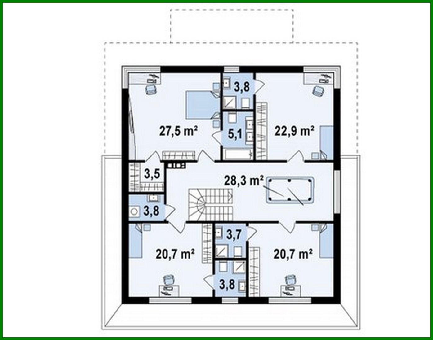 Galería de visualizaciones - Diseño de una villa clásica con sala de billar y sauna