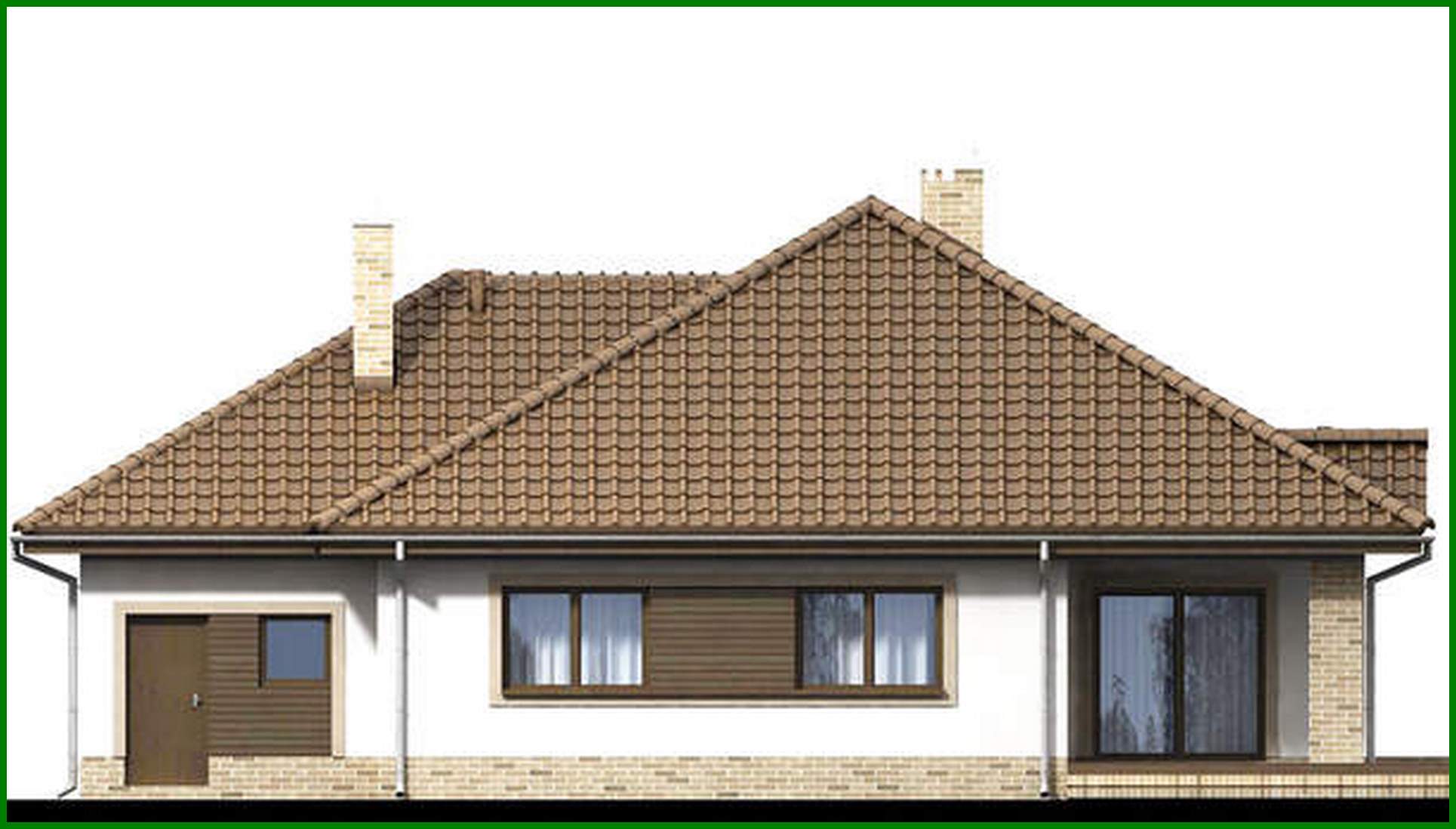 Visualization gallery - Project of a colorful residential building with a built-in garage