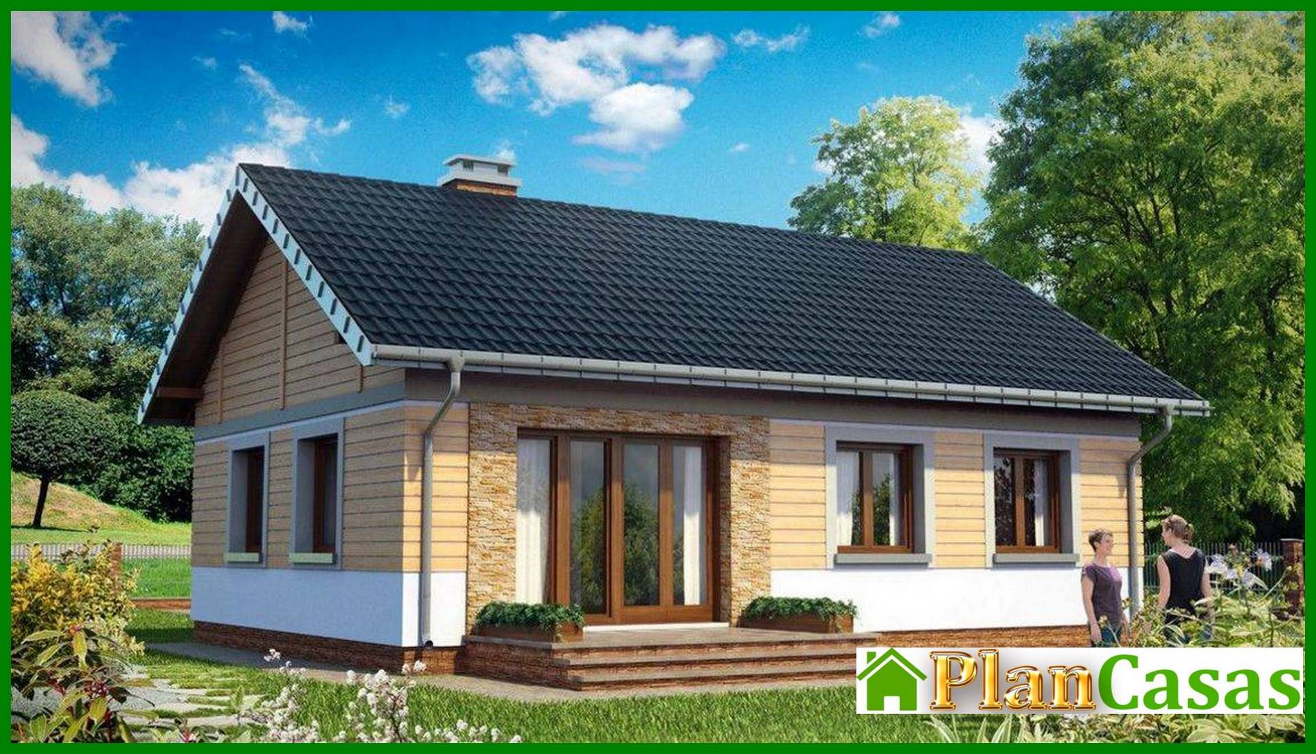 Casa pequeña con cuatro salas de estar