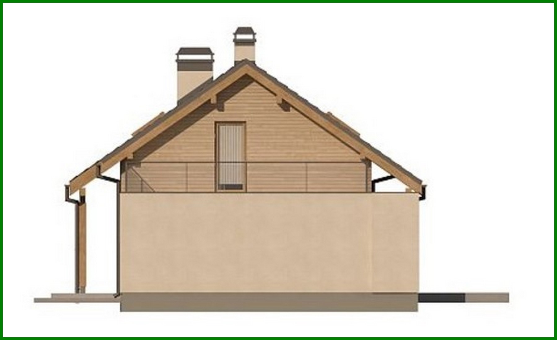 Galería de visualizaciones - Proyecto de una casa de campo con ático y garaje para un coche