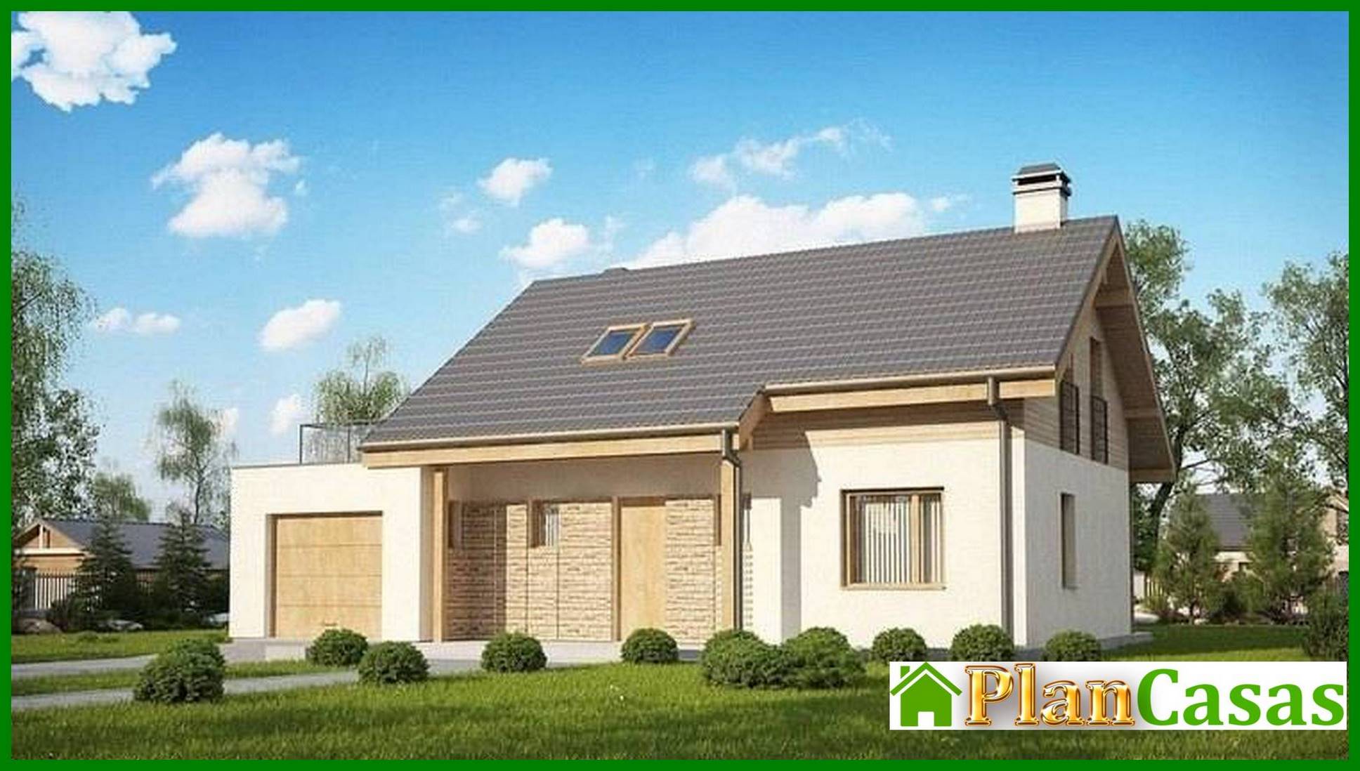 Proyecto de una casa de campo con ático y garaje para un coche