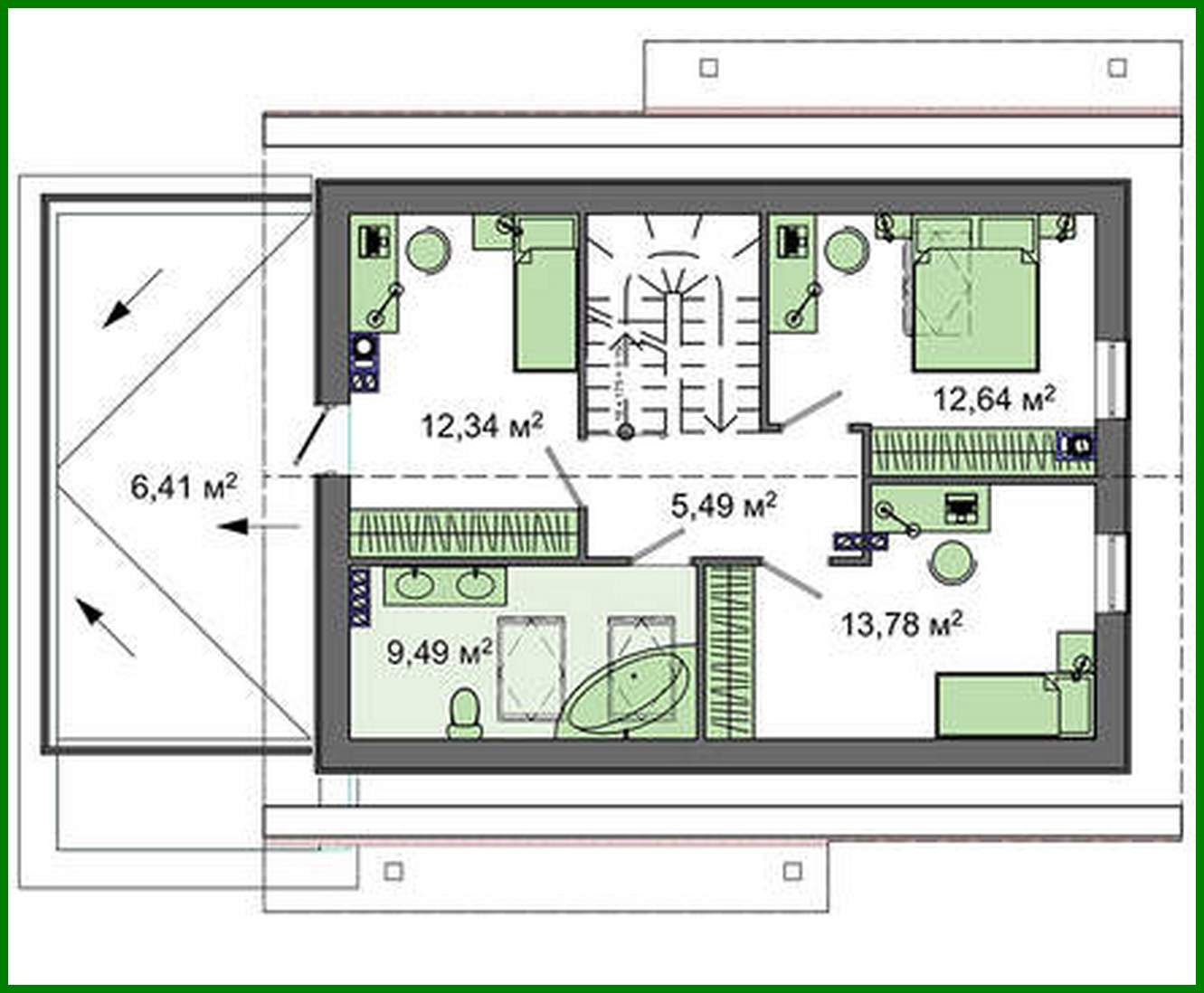 Galería de visualizaciones - Proyecto de una casa de campo con ático y garaje para un coche