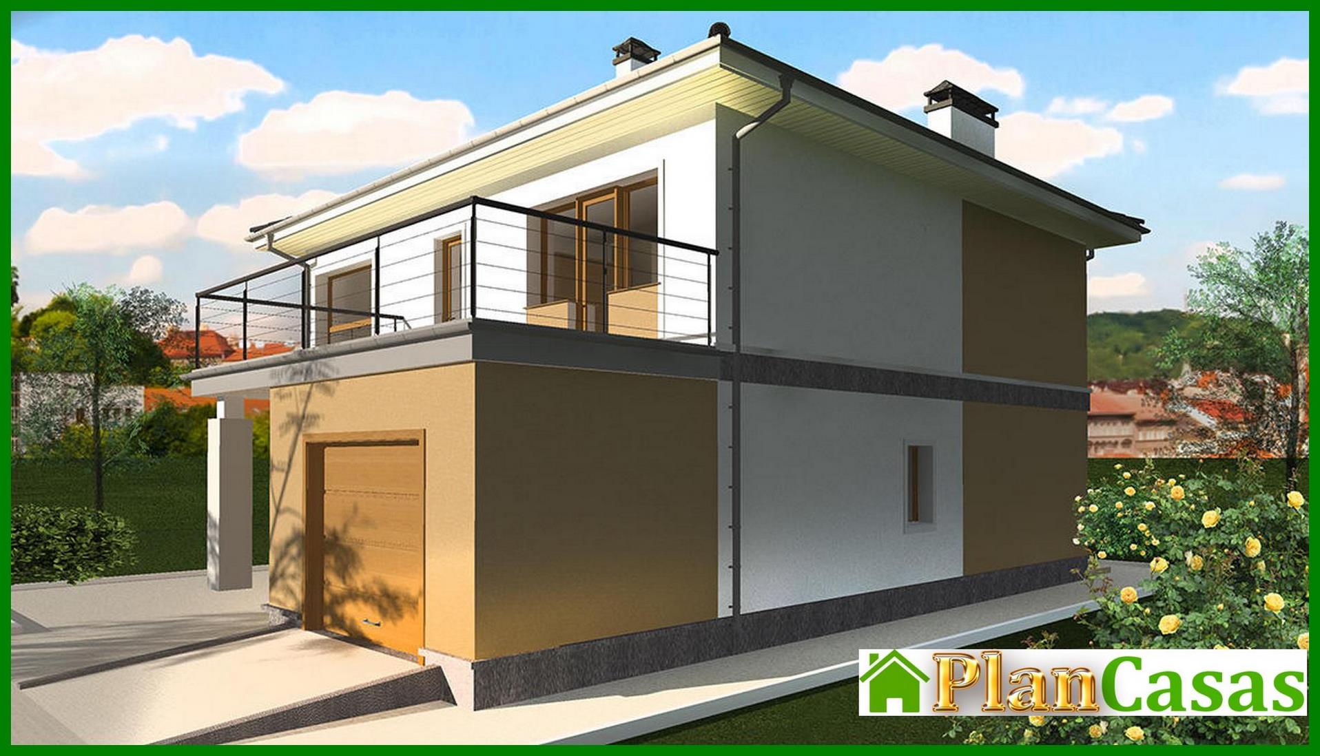 Visualization gallery - Project of a two-story cottage in bright colors with a spacious terrace