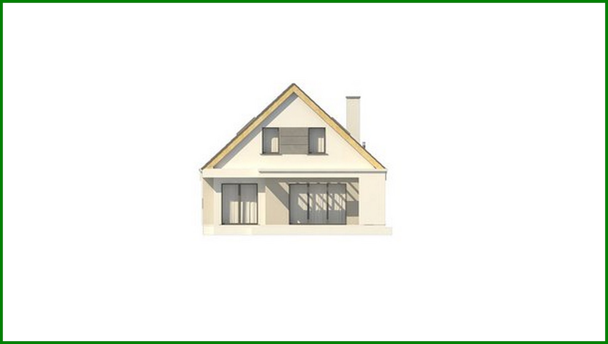 Galería de visualizaciones - Proyecto moderno de una casa con ático para un terreno estrecho