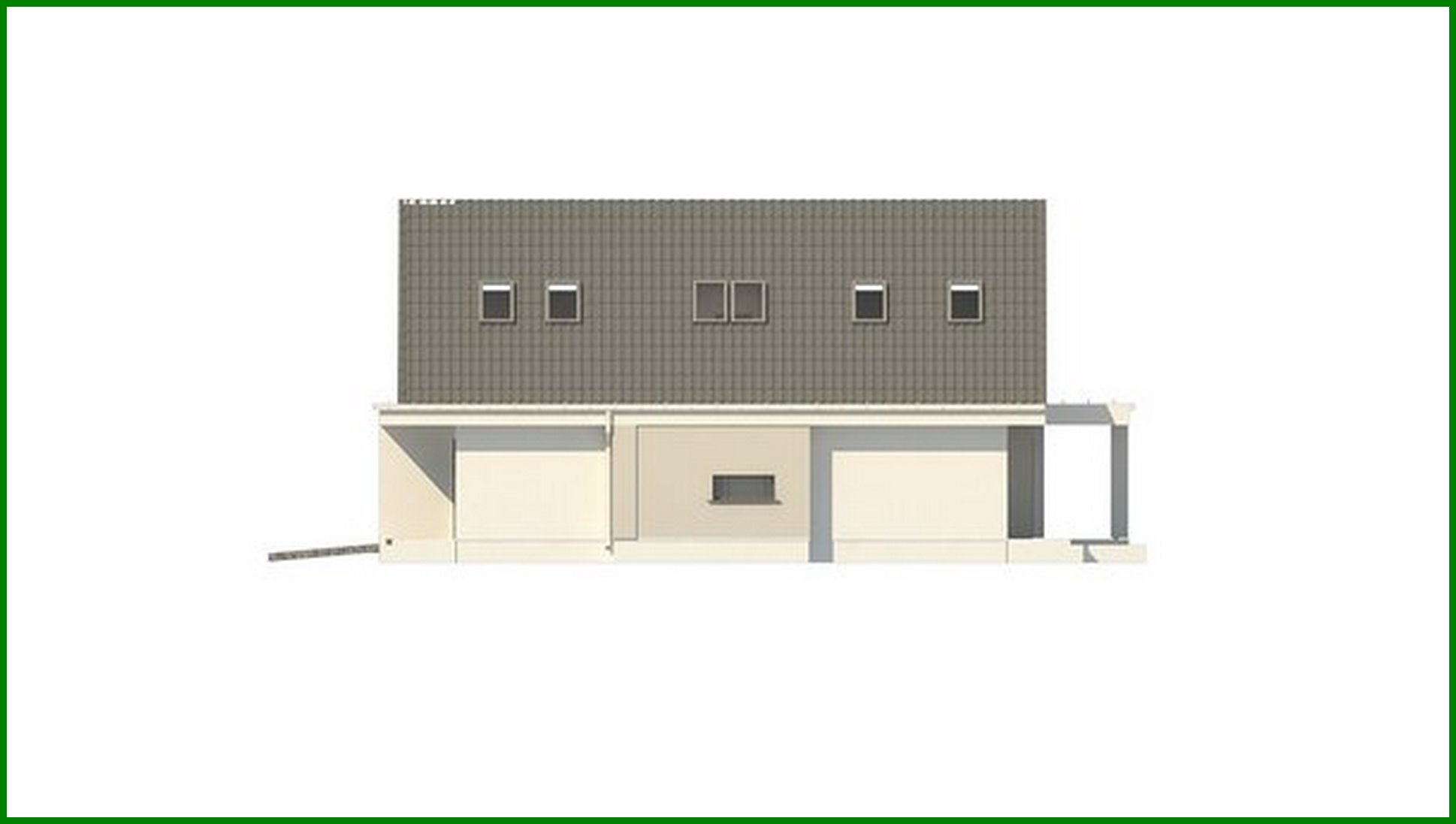 Galería de visualizaciones - Proyecto moderno de una casa con ático para un terreno estrecho