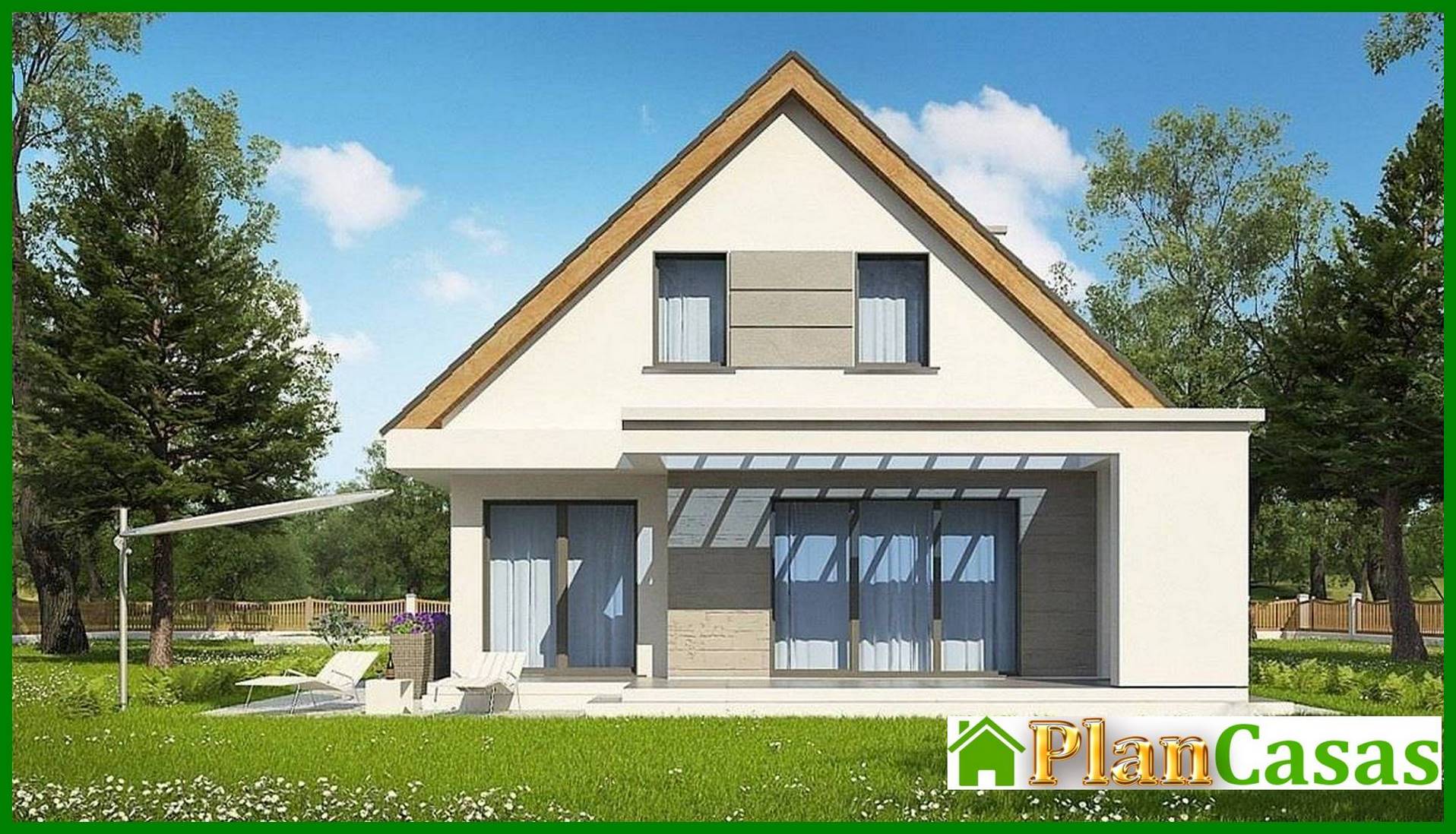 Proyecto moderno de una casa con ático para un terreno estrecho