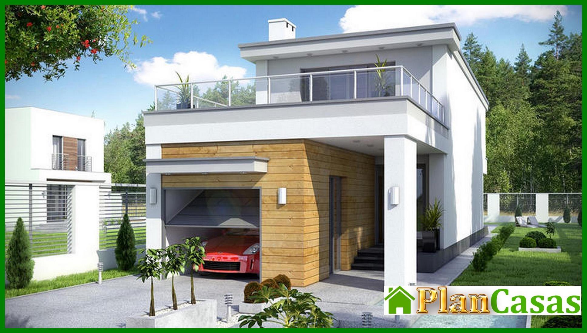 Project of a two-story house for a narrow plot