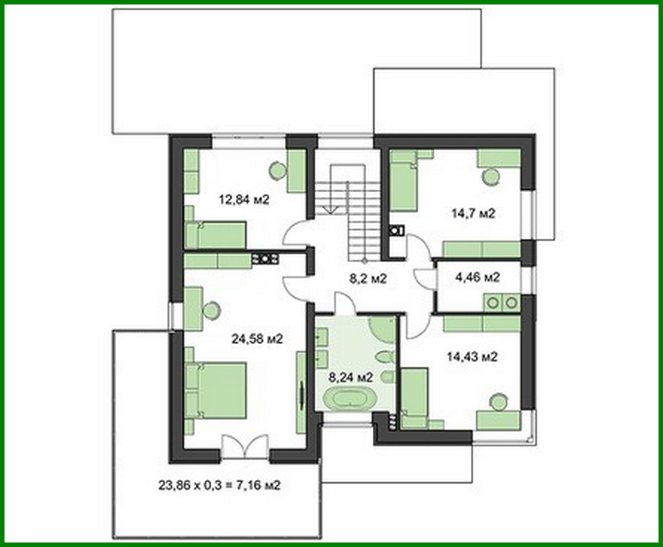 Visualization gallery - Stylish house with spacious verandas and terraces