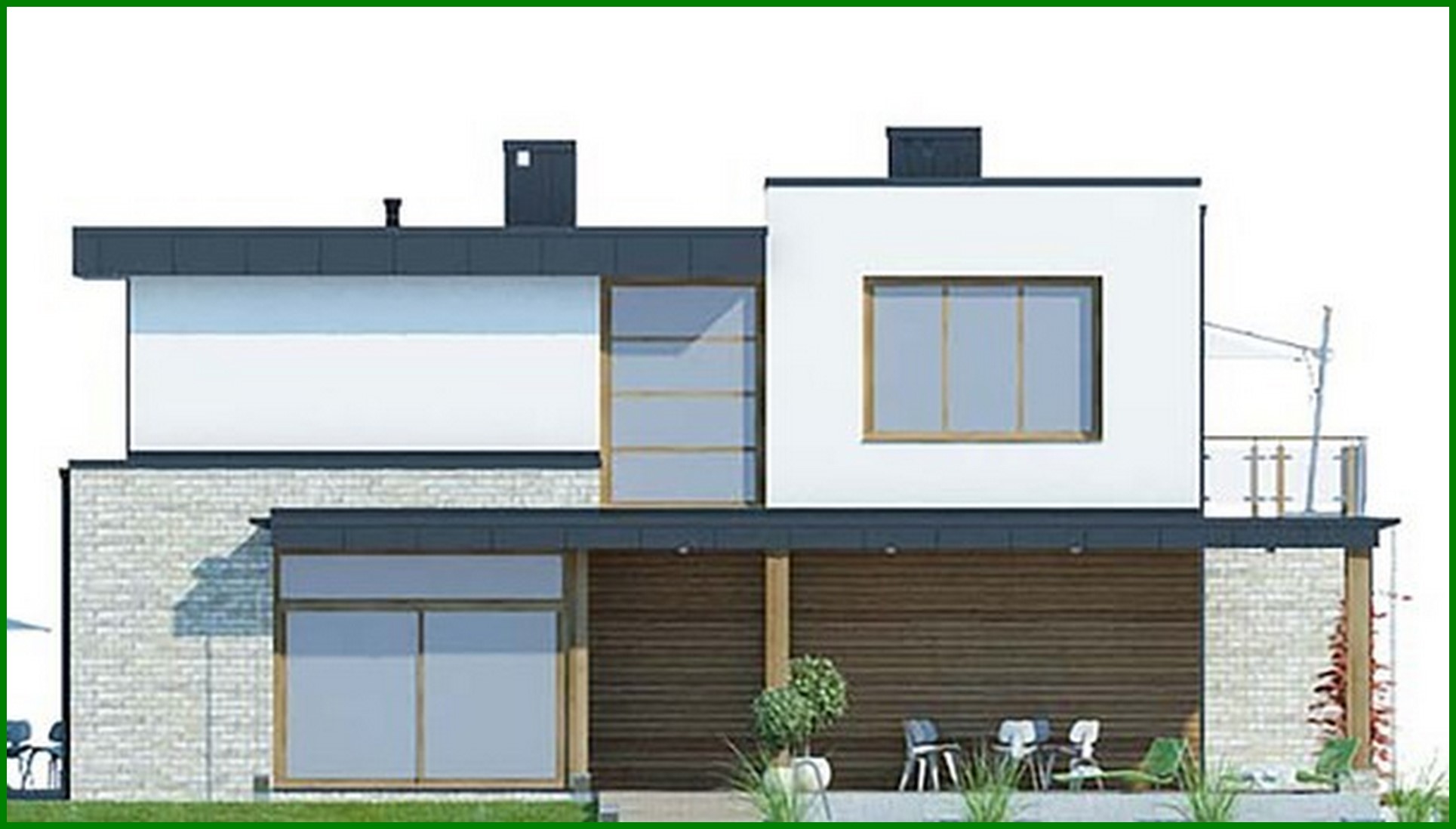 Visualization gallery - Stylish house with spacious verandas and terraces