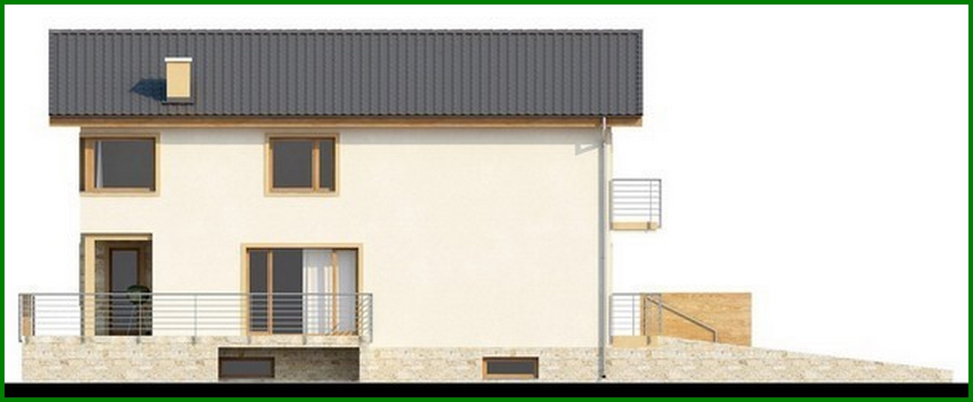 Galería de visualizaciones - Proyecto de una casa de dos plantas con sótano