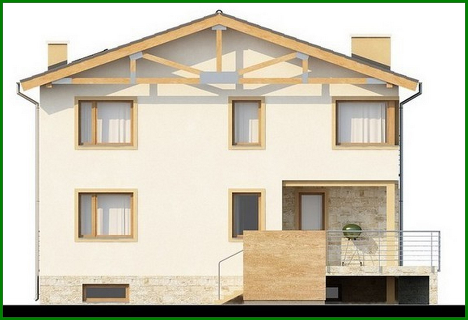 Galería de visualizaciones - Proyecto de una casa de dos plantas con sótano