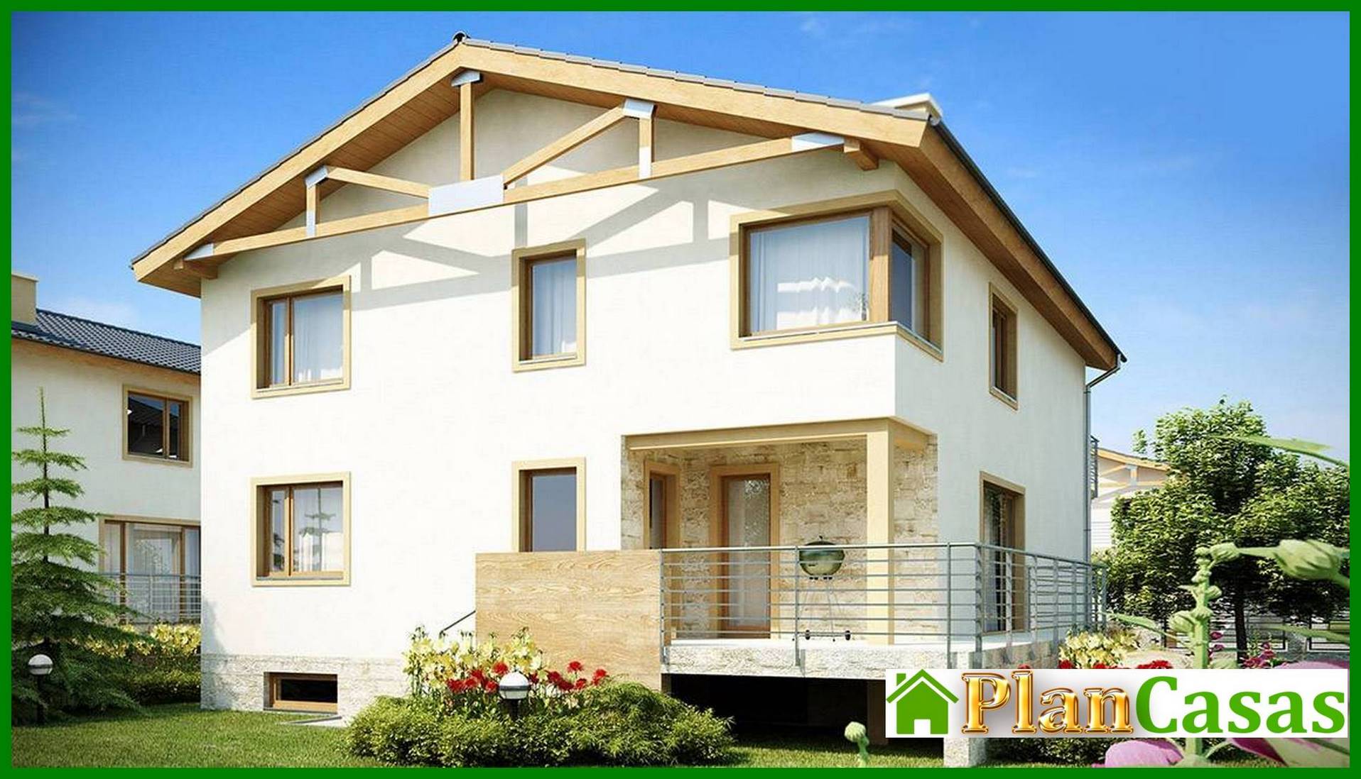 Galería de visualizaciones - Proyecto de una casa de dos plantas con sótano