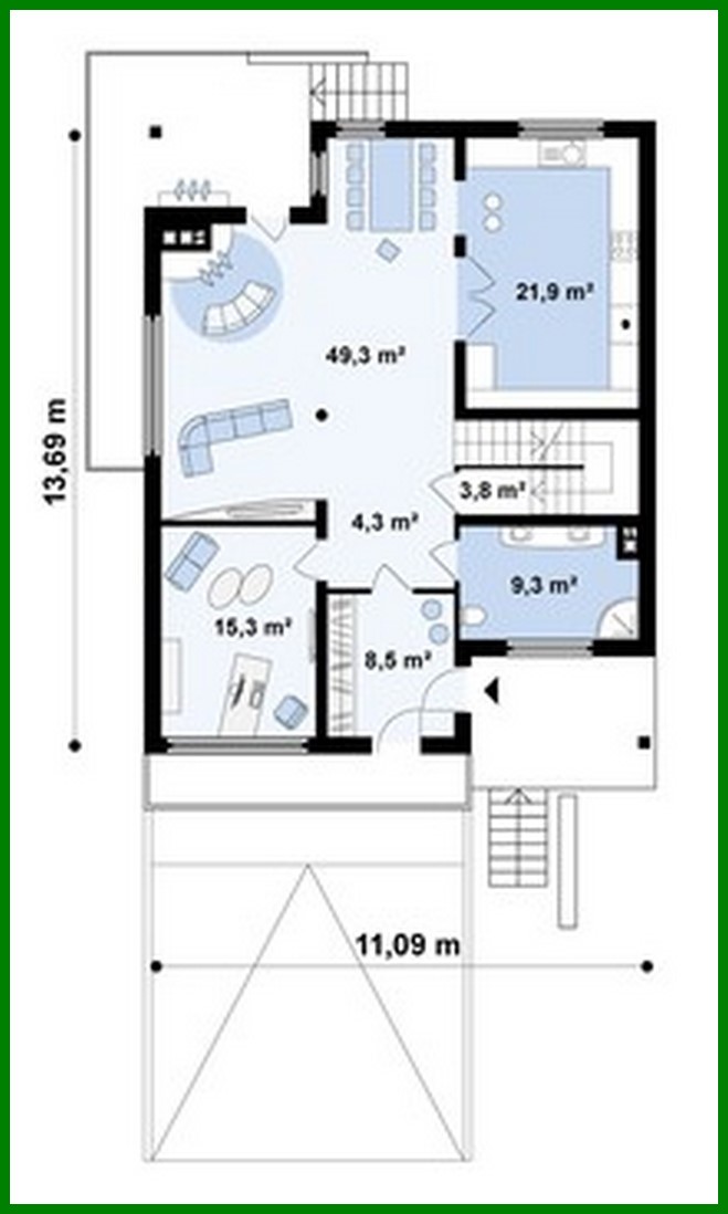 Galería de visualizaciones - Proyecto de una casa de dos plantas con sótano