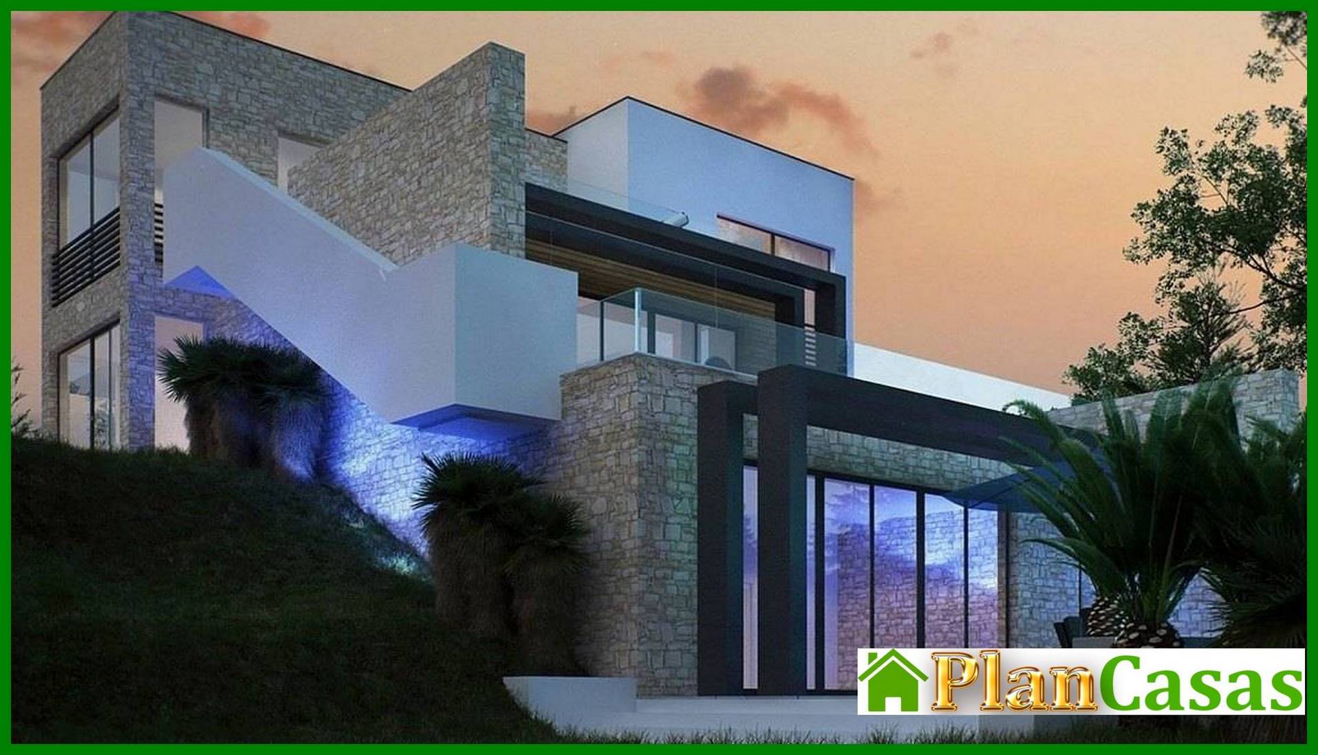 Galería de visualizaciones - Casa pequeña para un terreno en pendiente