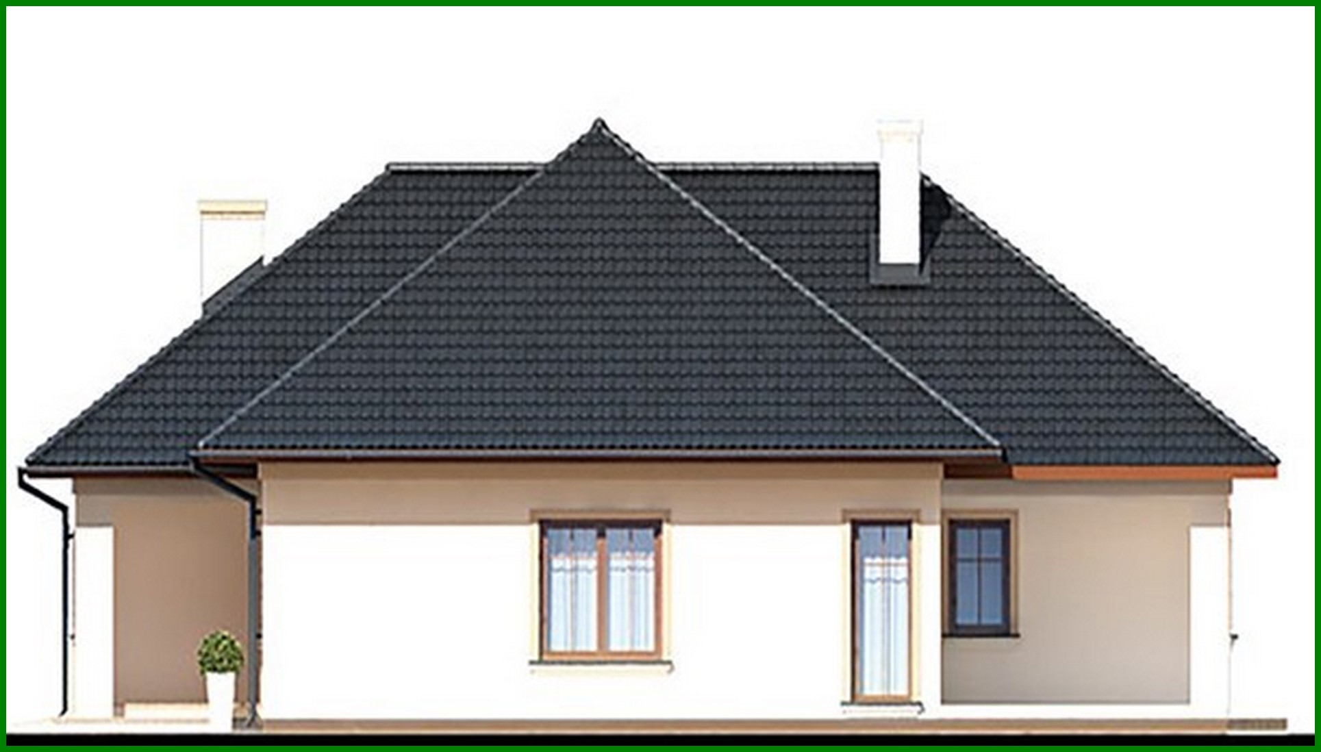 Galería de visualizaciones - Proyecto de un edificio residencial de una planta con una amplia zona de estar