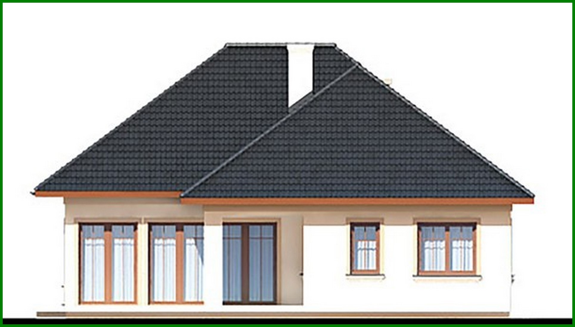 Galería de visualizaciones - Proyecto de un edificio residencial de una planta con una amplia zona de estar