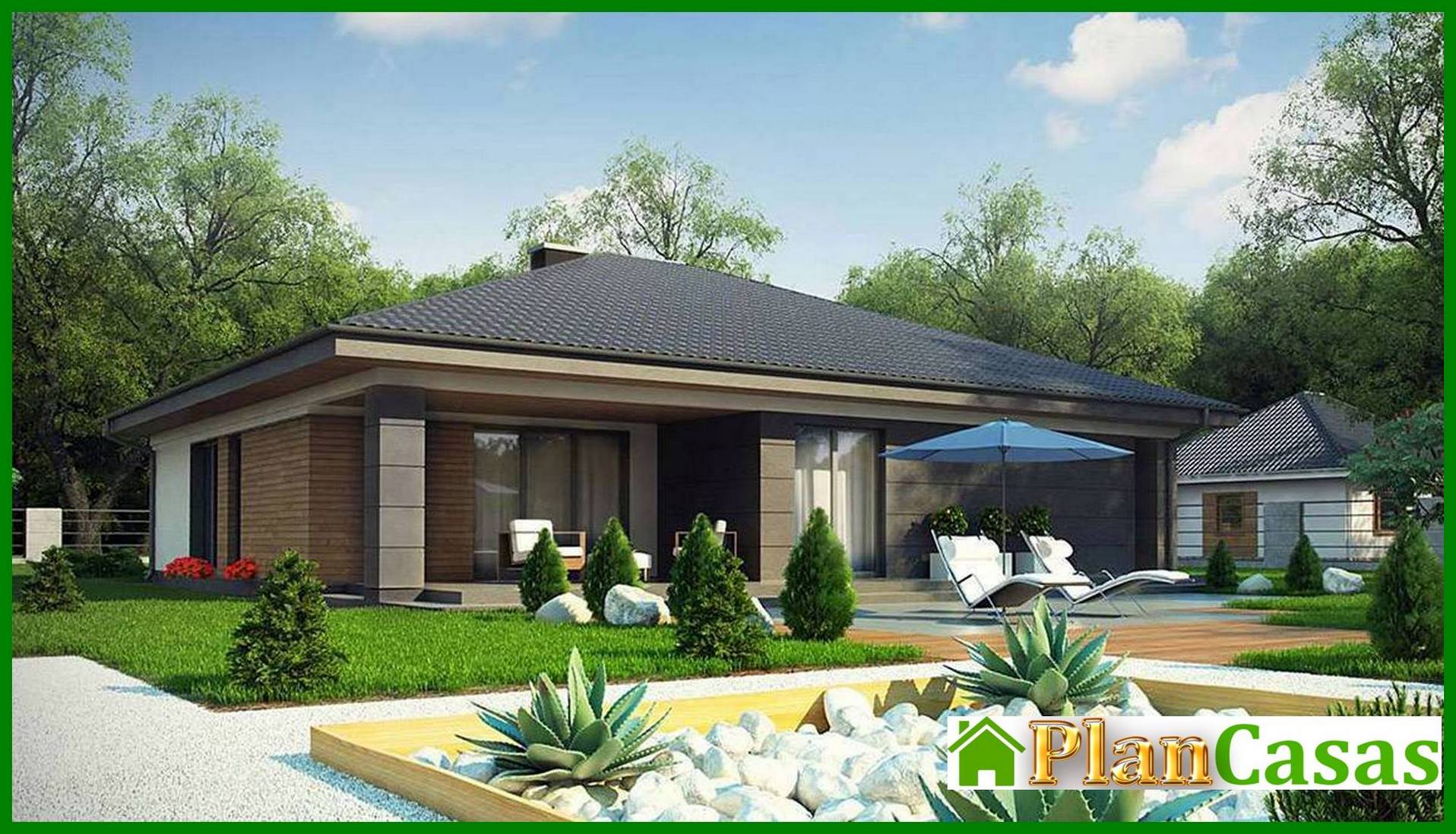 Galería de visualizaciones - Casa de una planta